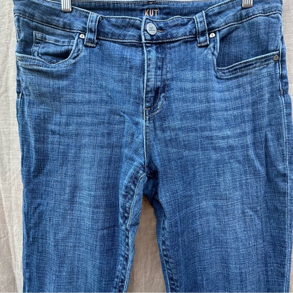 Kut from the Kloth Denim Straight Leg Denim Jeans Blue Mid Rise Stretch Sz 14 - Picture 3 of 10
